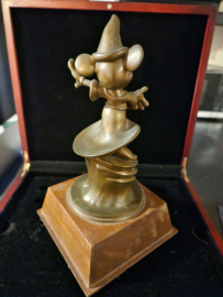 Walt Disney Mickey Mouse Fantasia 15 Year Employee Bronze Service Award Statue