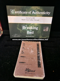 Breaking Bad Original Production Used Hank Gun Caliber Note Pad Movie Prop