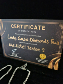 American Horror Story Hotel Original Screen Used Lady Gaga Diamond Necklace Prop