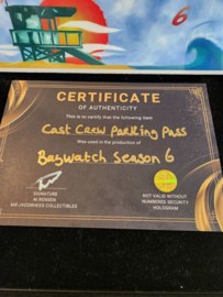 Baywatch Season 6 Original Cast Crew Parking Pass