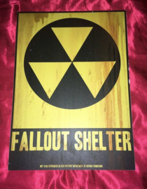 Man Down Original Screen Used Fallout Shelter Sign Movie Prop