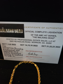 The Walking Dead Original Production Used Daryl Scavenged Gold Necklace Prop
