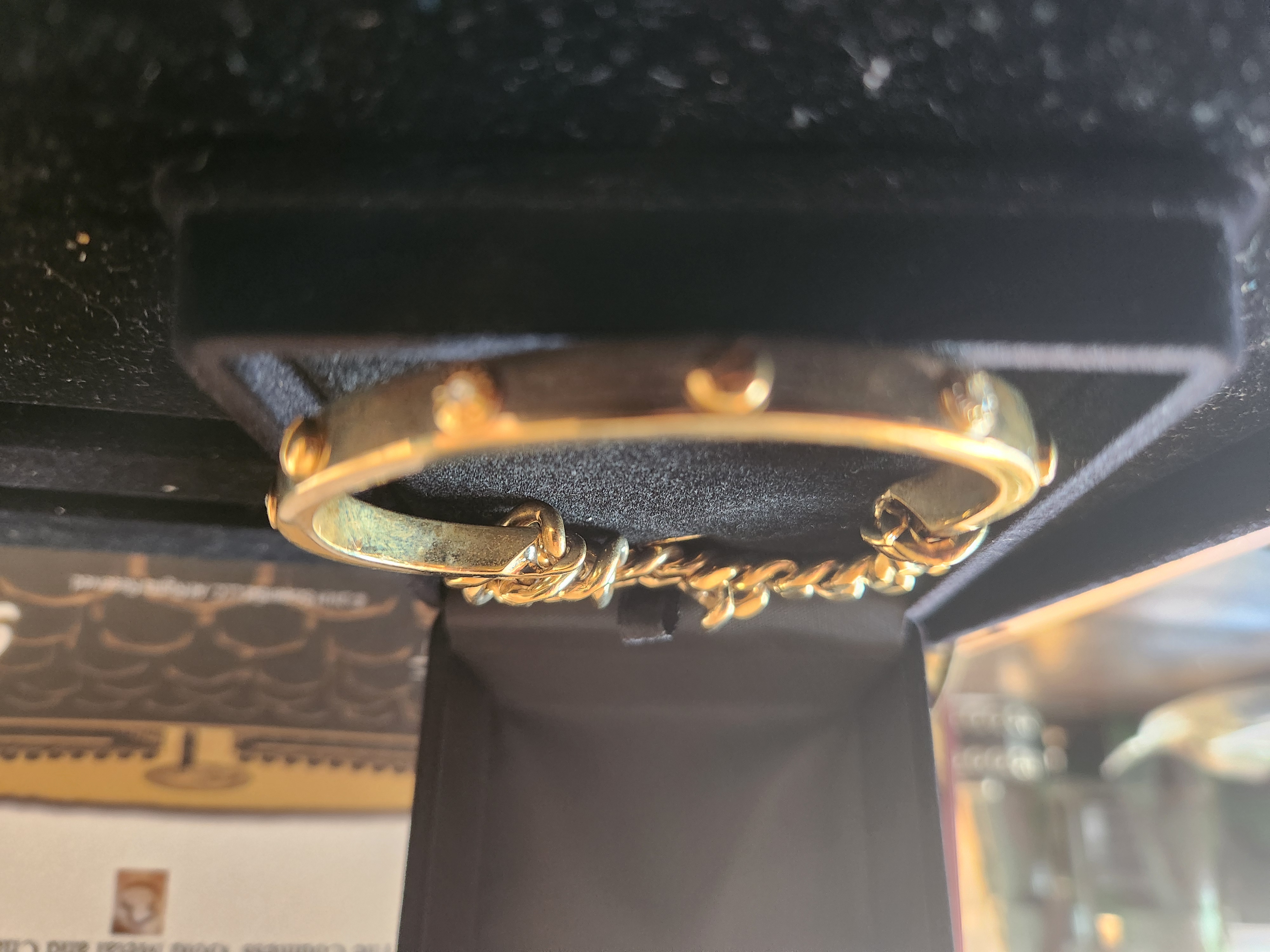 AHS American Horror Story Hotel Original Used Lady Gaga Gold Chain Bracelet Prop