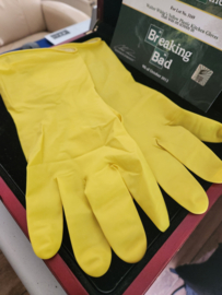 Breaking Bad Original Screen Used Walter White Yellow Kitchen Gloves Movie Prop