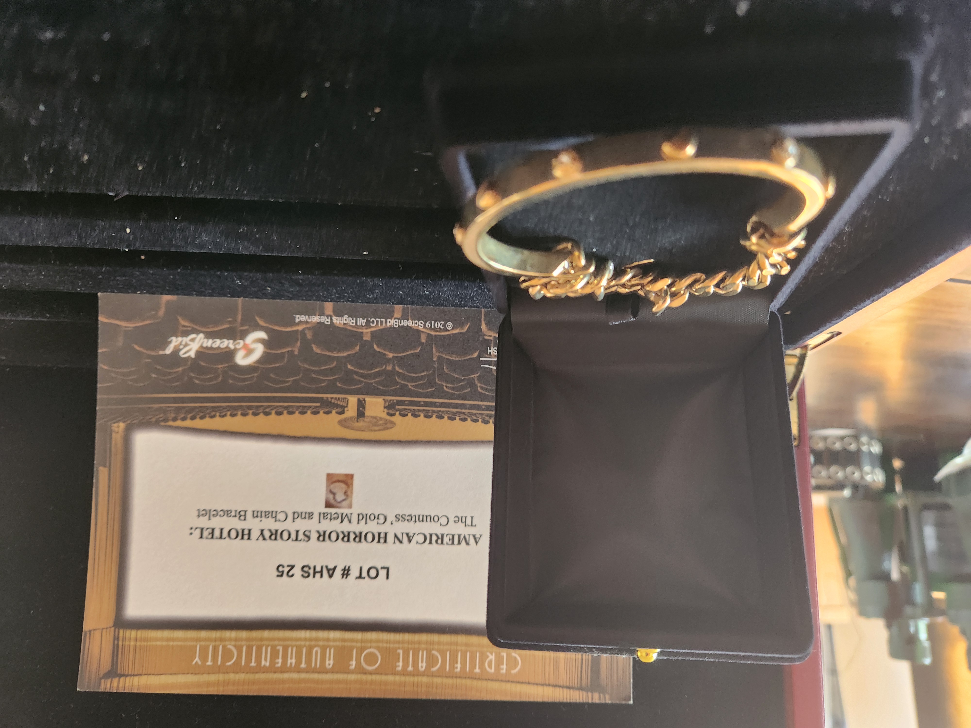 AHS American Horror Story Hotel Original Used Lady Gaga Gold Chain Bracelet Prop