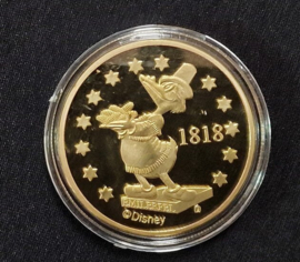 Walt Disney Scrooge McDuck Emil Erpel Cornelius Coot Gold Plated German Coin