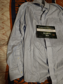 Breaking Bad Original Production Used Walter White Blue Square Shirt Movie Prop