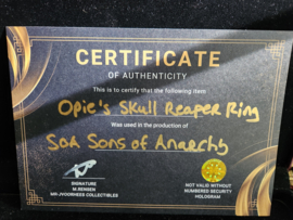 SOA Sons of Anarchy Original Screen Used Opie Small Reaper Ring Movie Prop