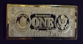 Walt Disney Scrooge McDuck $1 Duckburg Gold Banknote LE Bar Coin