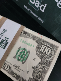 Breaking Bad Original Screen Used Walter White Handled Stack of Cash Movie Prop