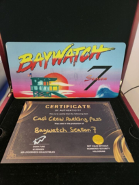 Baywatch Season 7 Original Cast Crew Parking Pass