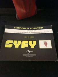 12 Monkeys (2015-2018) Original Screen Used and Worn Red Leader Mask Movie Prop
