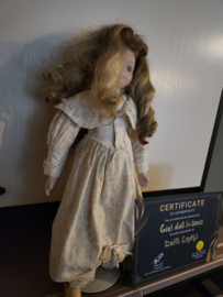 Dolls 1987 Original Production Used Creepy Little Girl Doll in Dress Movie Prop