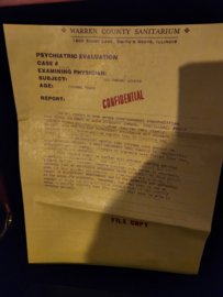 Halloween H20 Original Production Used Michael Myers Psychiatric Evaluation Prop