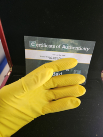 Breaking Bad Original Screen Used Walter White Yellow Kitchen Gloves Movie Prop