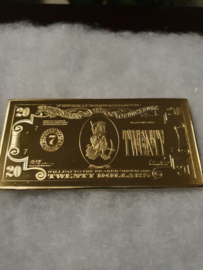 Walt Disney Scrooge McDuck $20 Goldrush Gold LE Banknote Bar Coin in Display