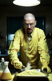 Breaking Bad Original Screen Used Walter White Yellow Kitchen Gloves Movie Prop
