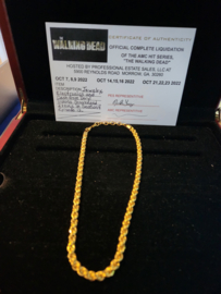 The Walking Dead Original Production Used Daryl Scavenged Gold Necklace Prop