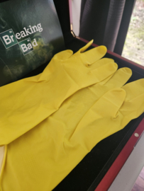 Breaking Bad Original Screen Used Walter White Yellow Kitchen Gloves Movie Prop