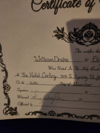 AHS American Horror Story Hotel Original Screen Used Lady Gaga Marriage Certificate Prop