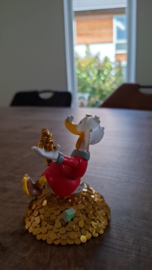 Walt Disney Scrooge McDuck Playing with his Coins Money Figurine Statue