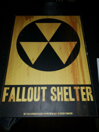 Man Down Original Screen Used Fallout Shelter Sign Movie Prop