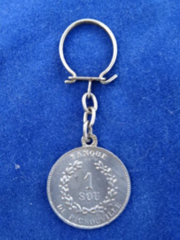 Walt Disney Scrooge McDuck Old Magazine Aluminum Coin Key Chain