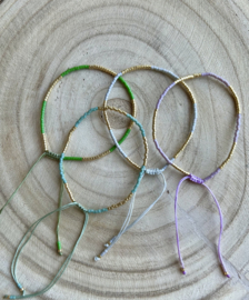 Miyuki armbandje lila - verstelbaar