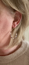 Prachtige handmade oorbellen paars