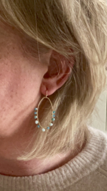 Prachtige handmade oorbellen blauw