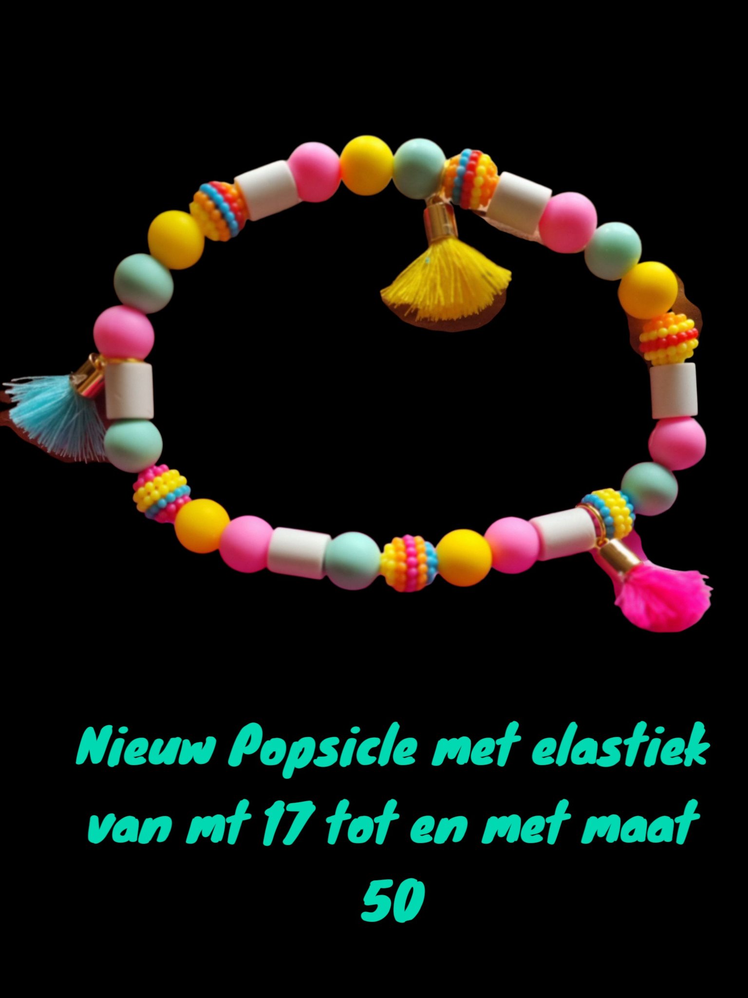 Popsicle  anti-teken /vlooien  EM kralen ketting mt17
