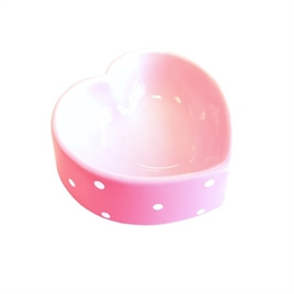 Dot drink/eetbak 16 cm roze hart