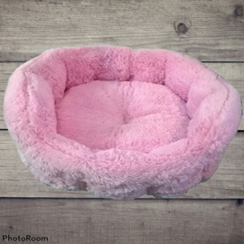 Coral fleece shaggy mand wasbaar 55x45 Roze