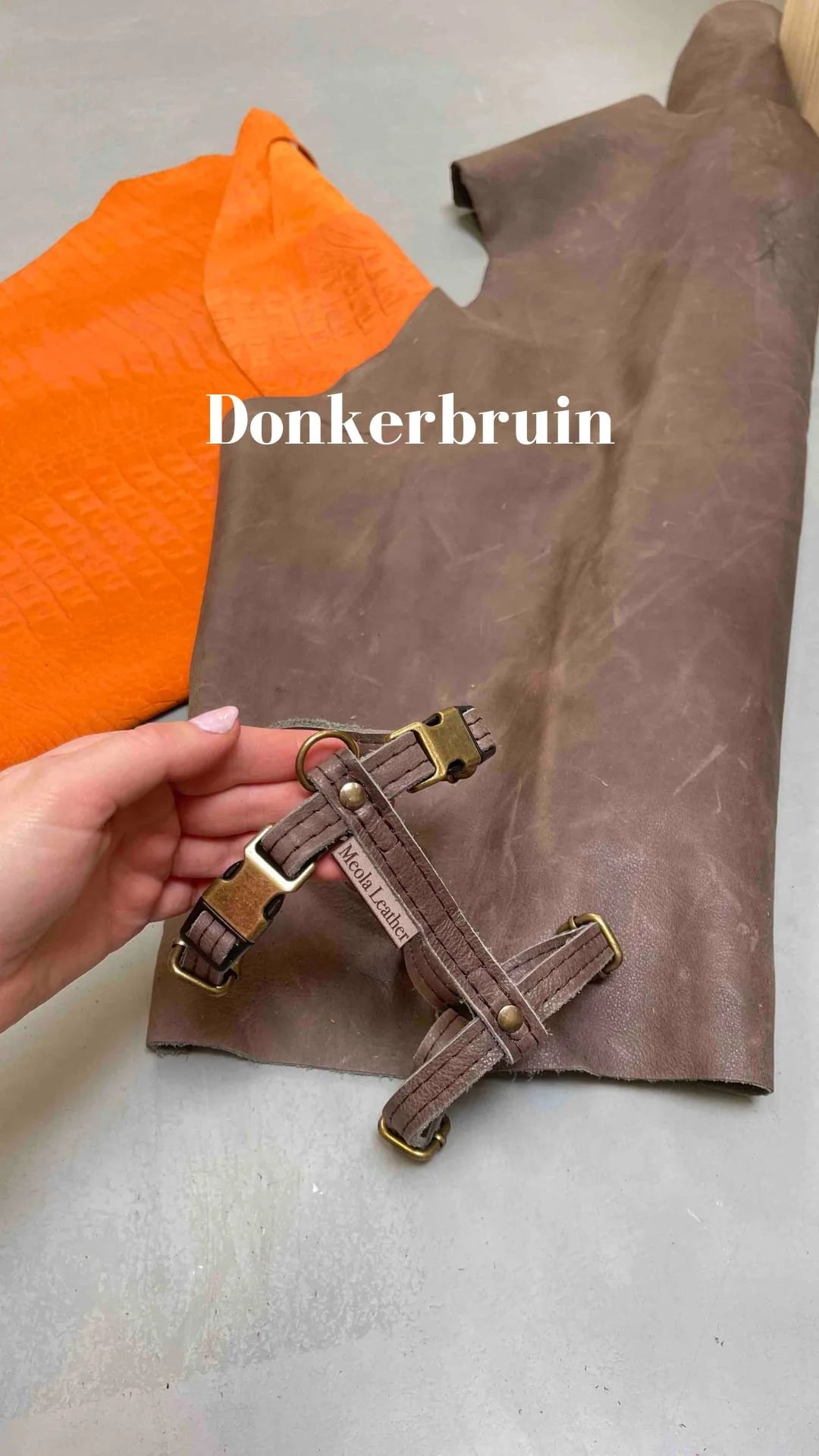Nieuw lederen harnas tuig Small Medium of large Kleuren Bordeaux /Beige/Donkerbruin/Kaki /Cognac/zwart