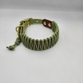 Nox  new collection biothane halsband met tassel mt  mini xxs 13mm  kaki