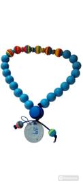 Super mooie sier ketting mt  20-22 blue