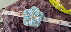 Trilly tutti brilli halsband flower stones Blue 25cm