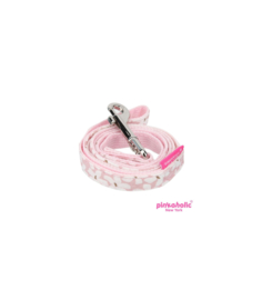 Pinkaholic  honden riem pink flower