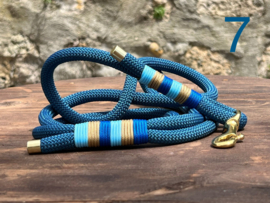 Nata' chien leiband lang 250 cm blauw