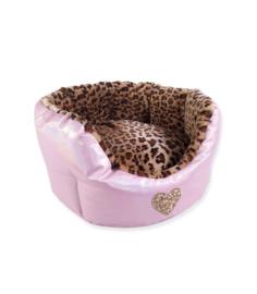 Eh gia leopard mand 55x55x30 Roze /leopard