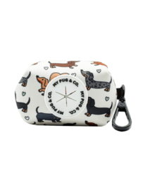 Cado set teckel luxe setje Deken halsband poepzak houder leiband