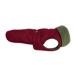 Teckel regenjas Mt XS S M L XL  kaninchen rug 33 gat harnas burgundy