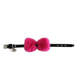 Trilly tutti brilli halsband FUSHIA bow  30 CM