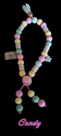 Candy   anti-teken /vlooien  EM kralen ketting mt 19