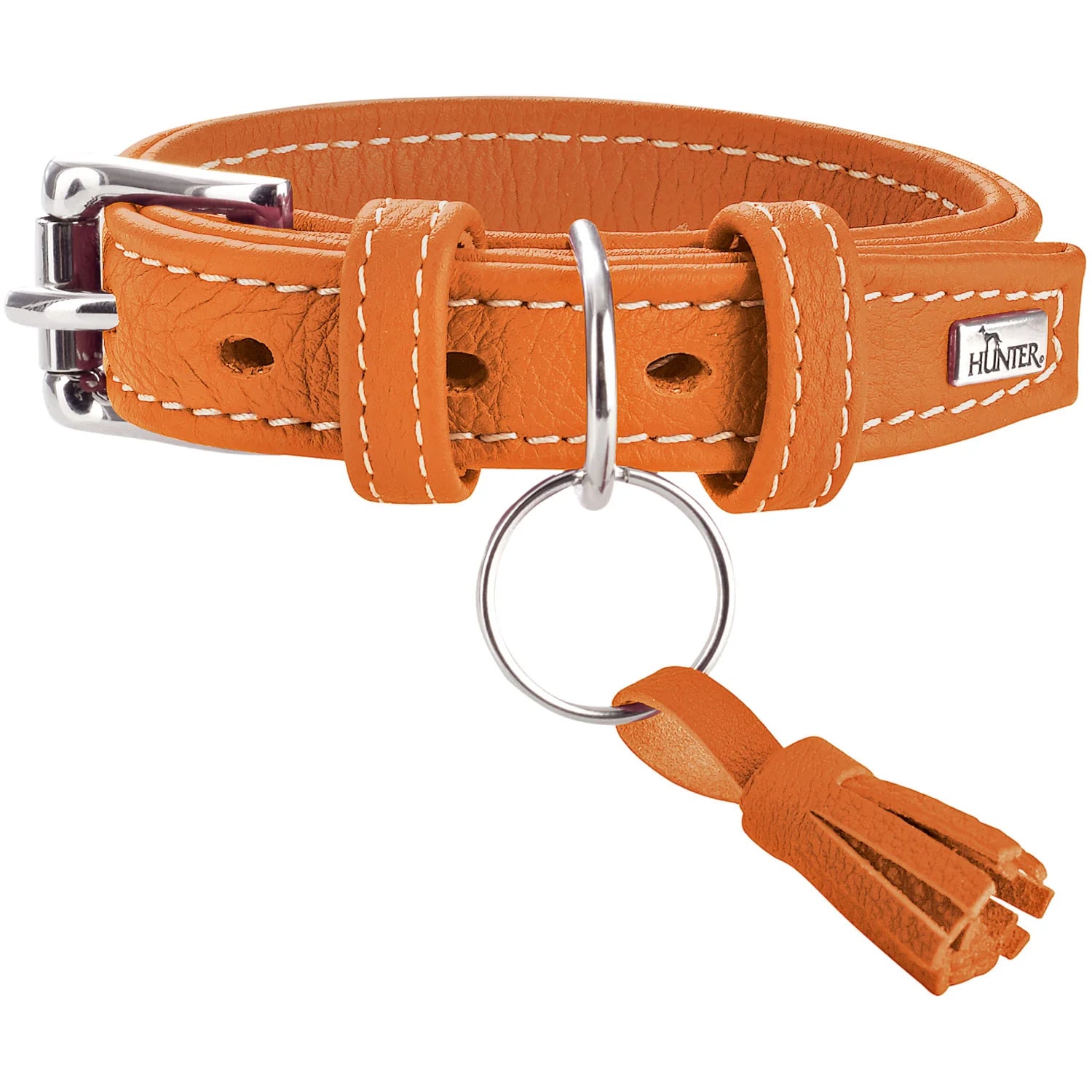 Halsband in leder 24-32 nek 1.8 cm breed