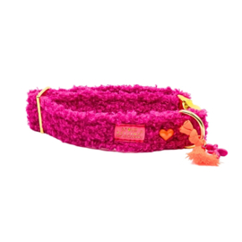 NEW Pellina halsband hot pink cozy love winter 2025 Maat 25-35  2cmbreed verstelbaar