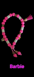 Barbie anti-teken /vlooien  EM kralen ketting mt 19