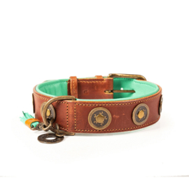 Dwam stoere look halsband bruin xs urban LEDER