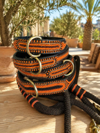 BB collectie Leder halsbanden masai  2cm breed