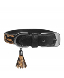 Milk&pepper halsband black/leo 30 cm